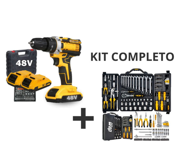 🔩 PARAFUSADEIRA FURADEIRA DE IMPACTO (48v)  [KIT] MALETA + MALETA FERRAMENTAS